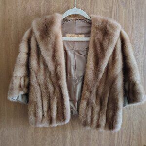 Brown mink shawl